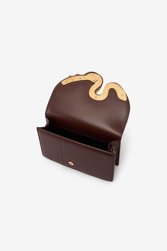 RC Weiße Tasche mit Schuppenmuster und Schlangendetail BROWN WWB001-PA001