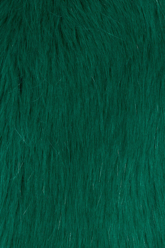 RC Faux fur coat with high collar Green TKT503-FY078