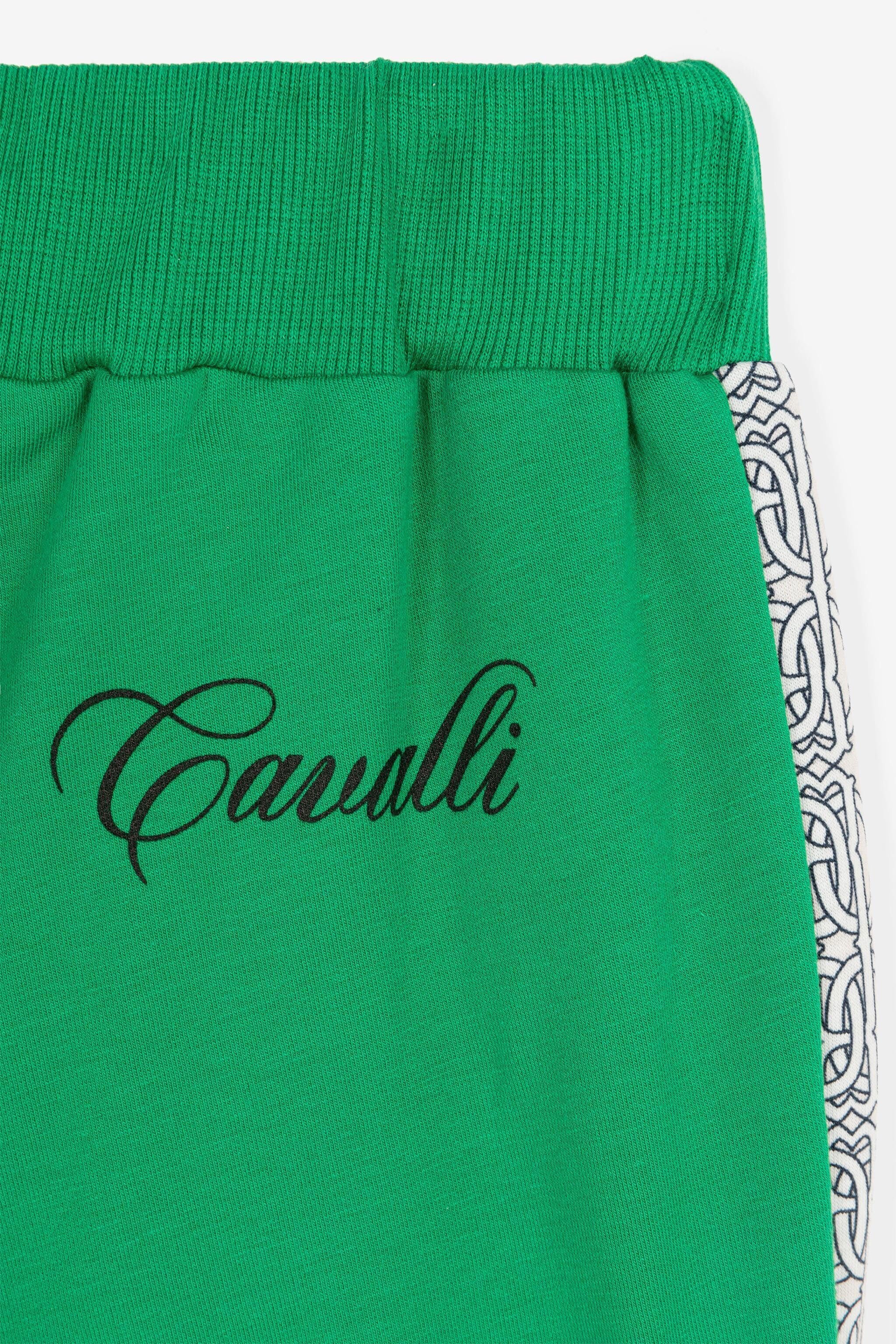 JU RC Monogram-Print Sweatpants Green PJT231-CF050