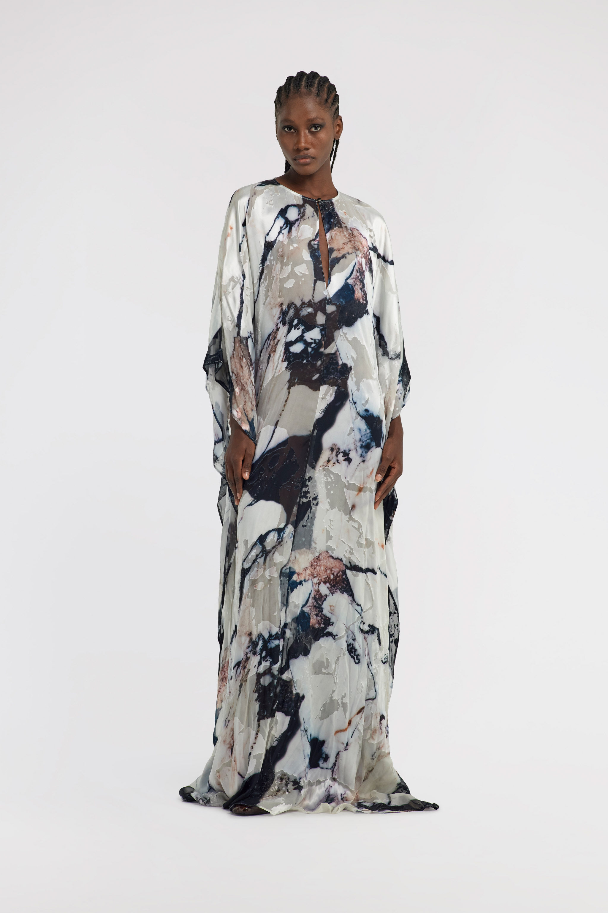 RC Marble Print Kaftan Black/White TWT150-HEN18