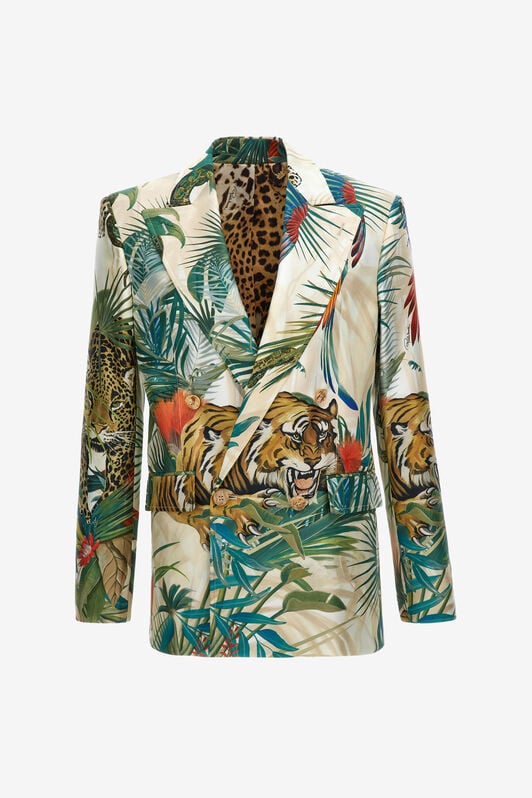 RC Jungle print blazer Green SRT421-4QI88