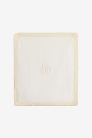 JU Monogram Zebra Print Blanket IVORY WJT805-JFR11