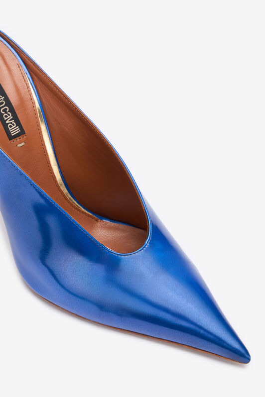 RC Pumps-Inspired Mules Blue UWS017-PM976