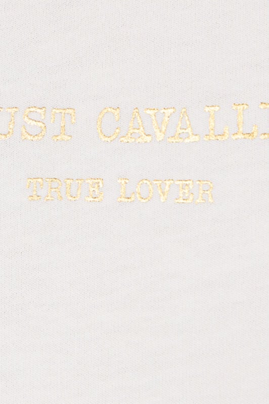 JC T-Shirt mit Frontprint in Weiß JC T-Shirt mit Frontprint in Weiß WHITE/GOLD VFT195-VF318