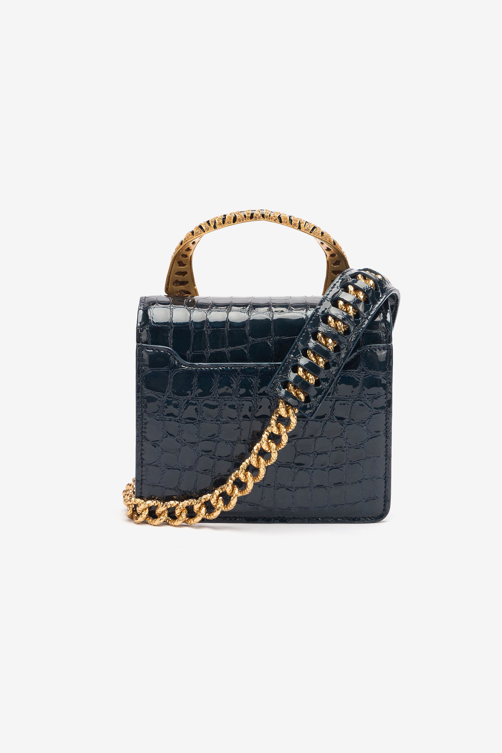 RC Crocodile-Print Roar Bag Dark blue SKB023-PZE01