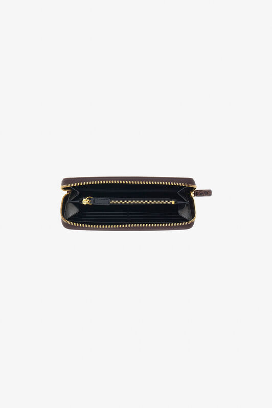 RC Wallet with Monogram RC and zip Dark brown SKA001-PZ172