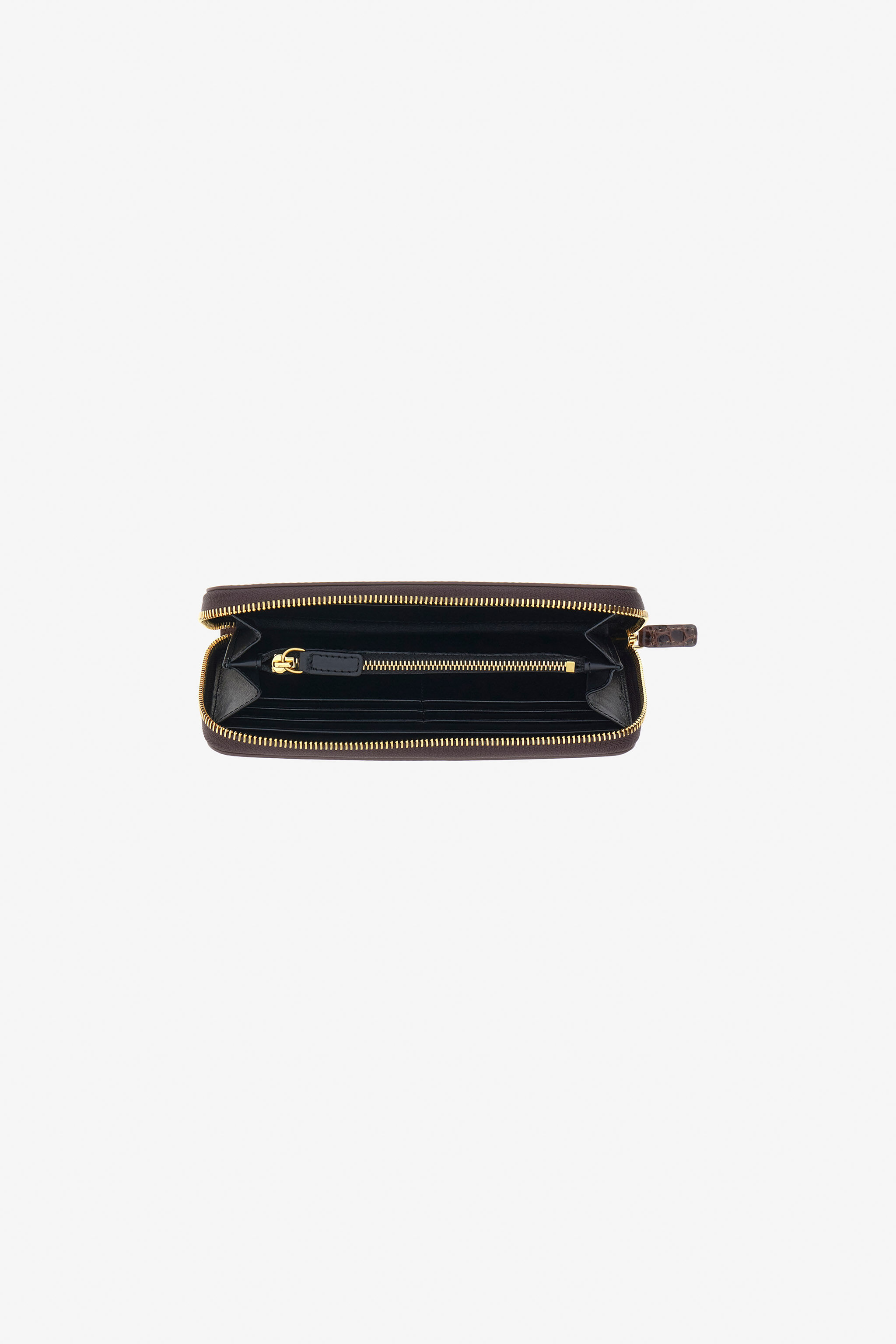 RC Wallet with Monogram RC and zip Dark brown SKA001-PZ172