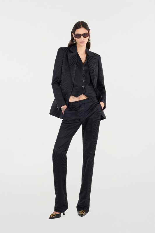 RC Blazer With Solid-Color Tiger Skin Design Black UKT405-TJ033