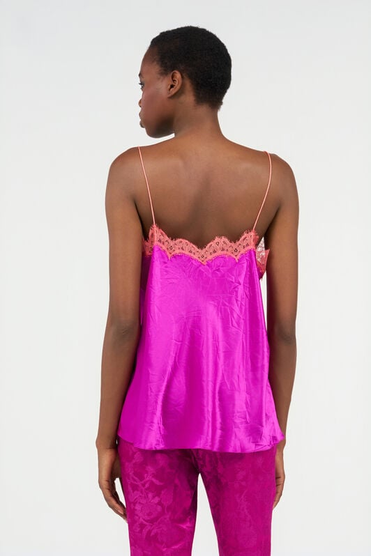 RC Top orné de détails en dentelle FUCHSIA WQT605-SE042