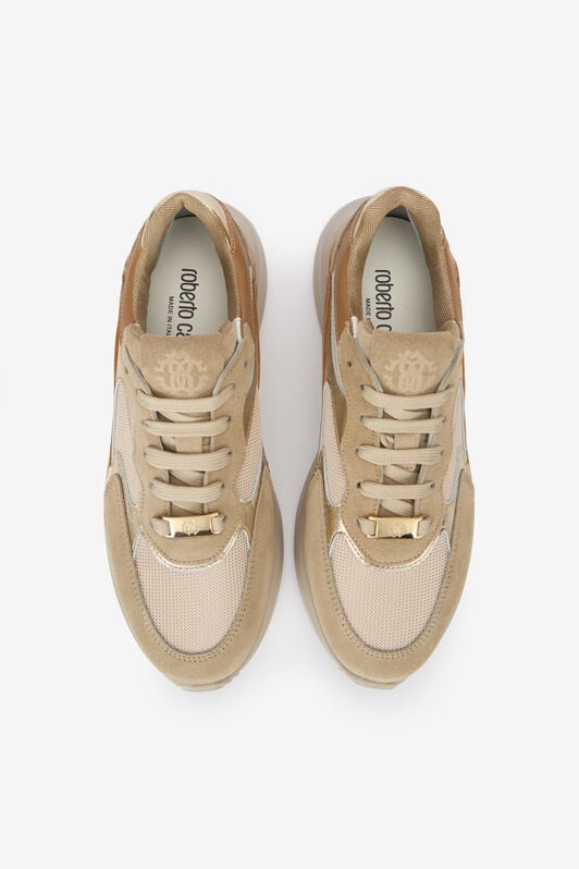 RC Laced sneakers with mixed inserts RC Laced sneakers with mixed inserts Light Brown POS01A-PZO02