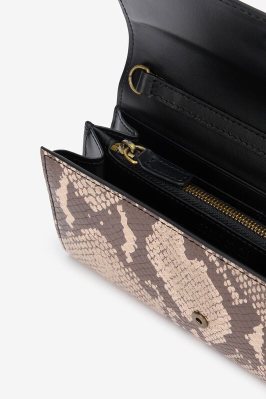 RC Snake Print Wallet On Chain with Mirror Snake Monogram RC Snake Print Wallet On Chain with Mirror Snake Monogram ROCK BEIGE QOA00D-PZO36