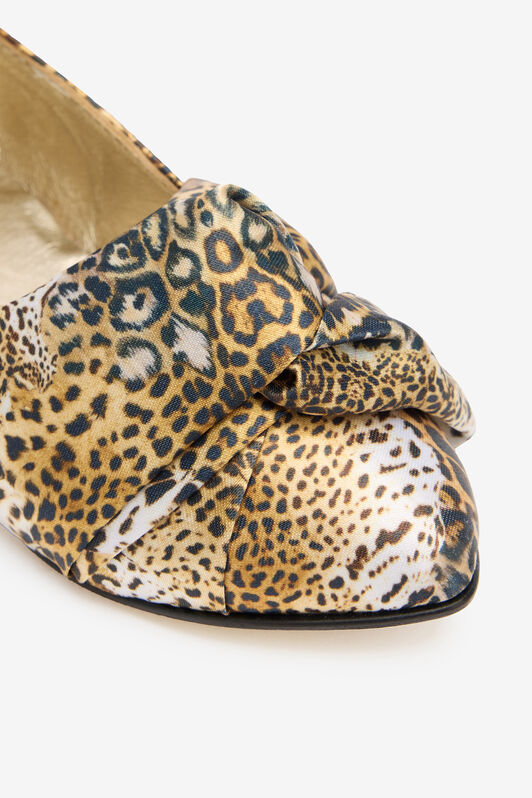 JU Ballerine Jaguar Skin Con Dettaglio Annodato NATURALE TJS01W-ABJ02