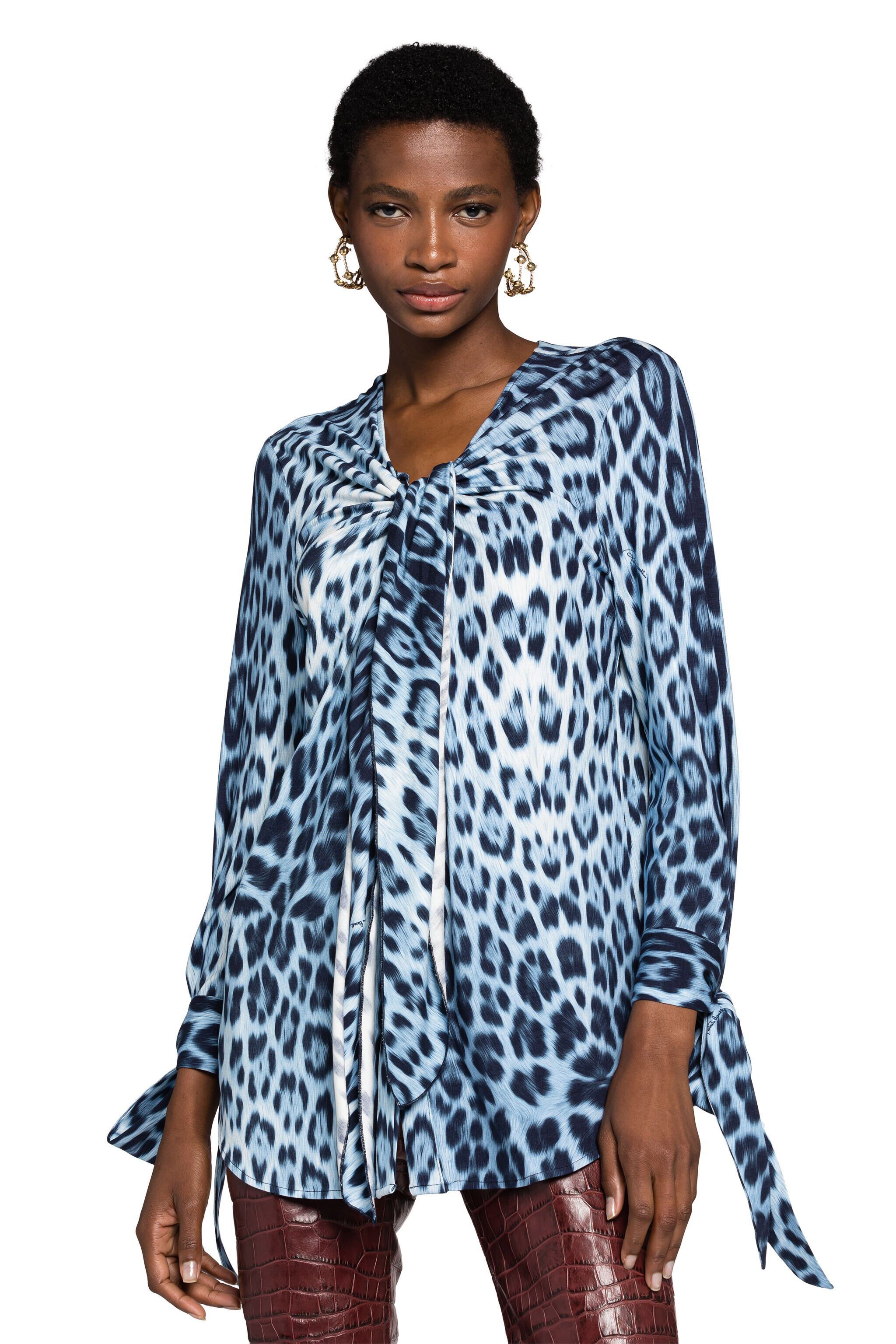 RC Blue Leopard Shirt Light blue KOT70B-6DS06