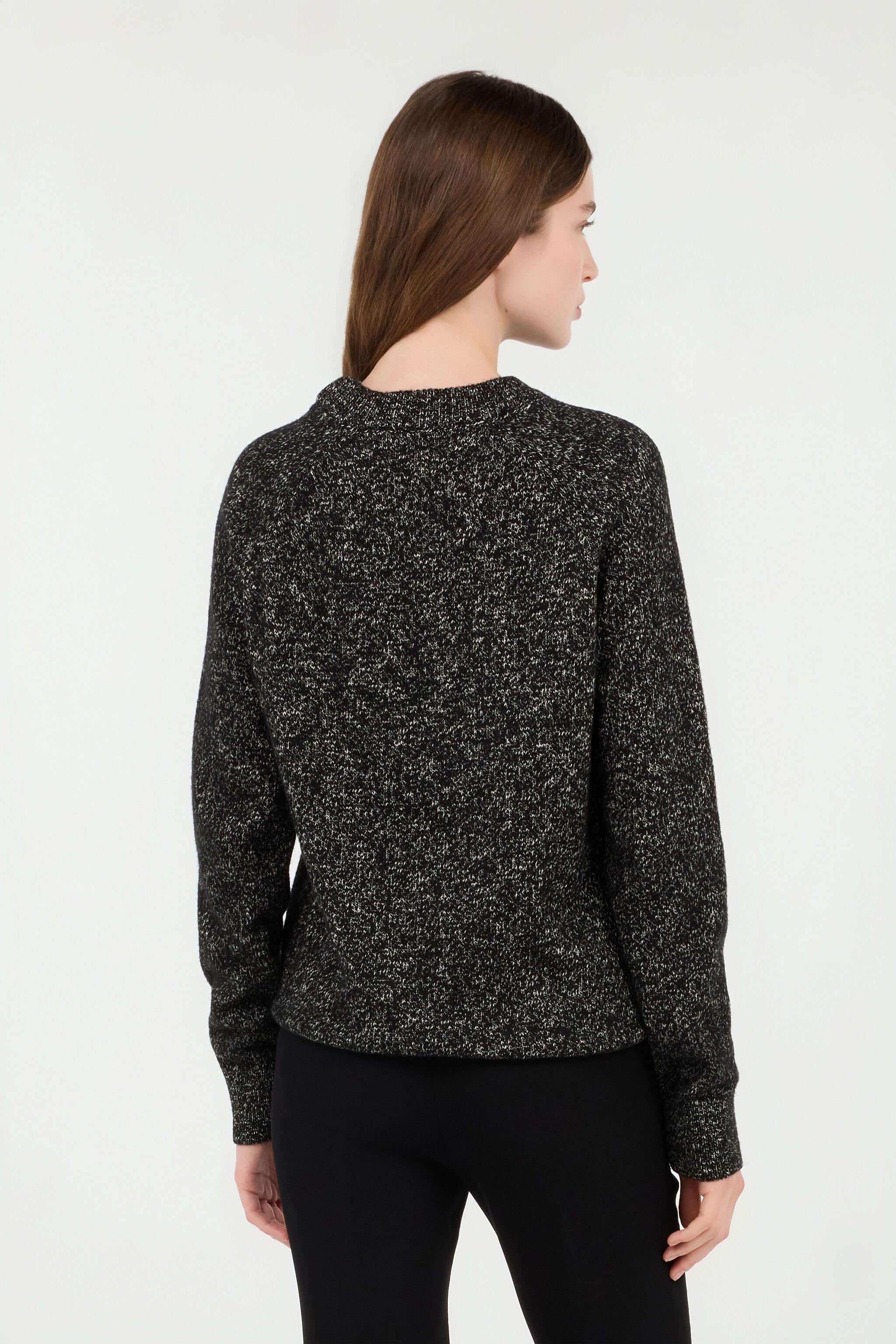 RC Maglione Nero con Intarsio Monogram RC BLACK ROM60E-FEC30