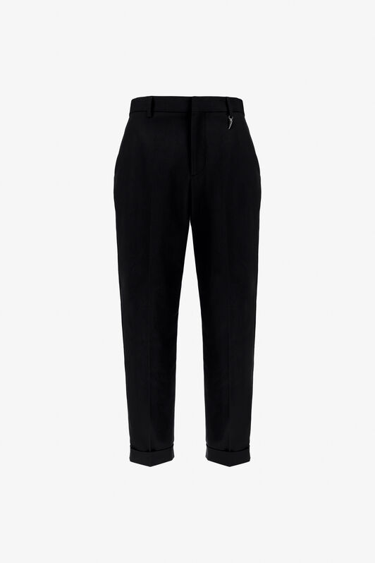 RC Tailored slim pants with fang Schwarz SRT247-FN061
