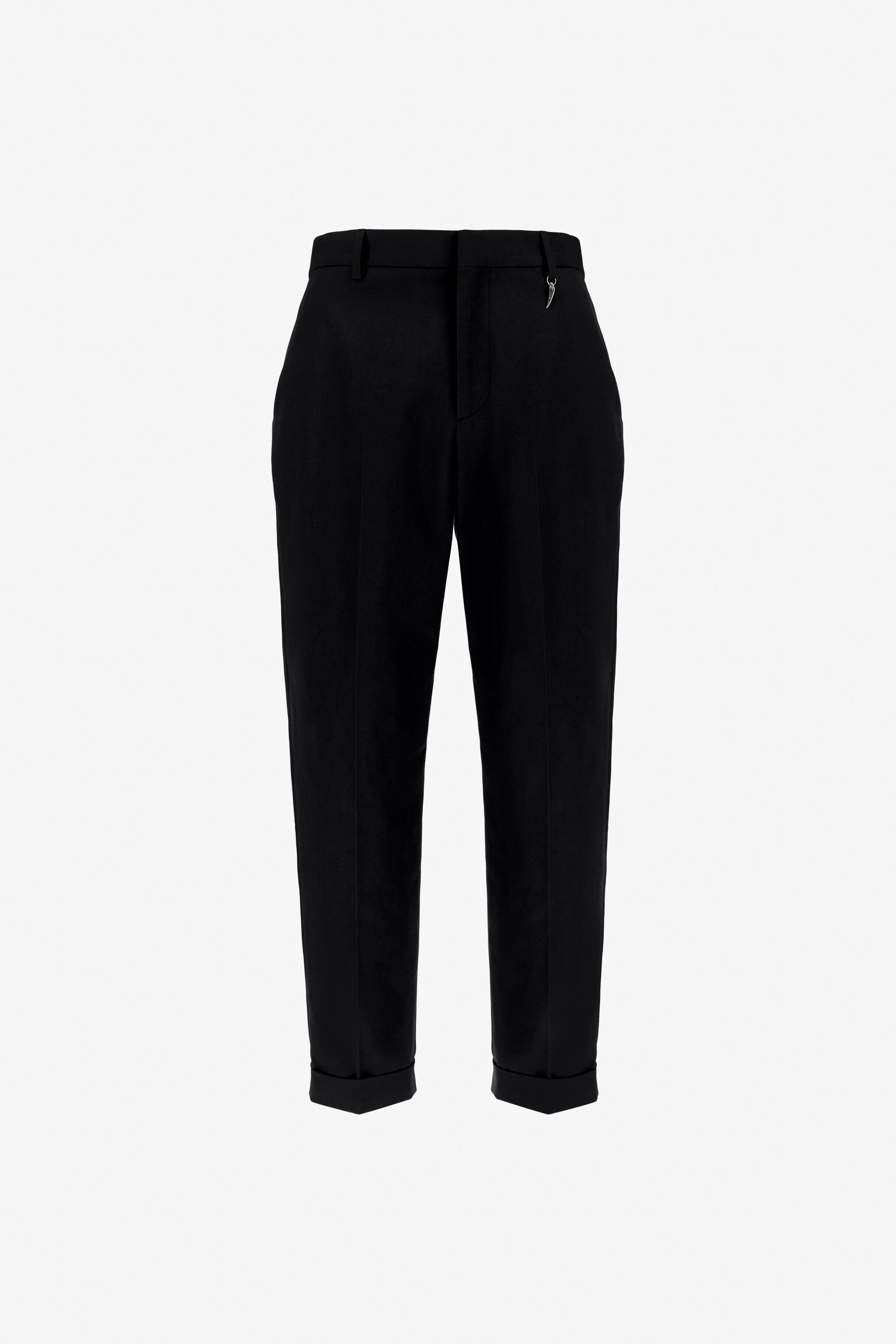 RC Tailored slim pants with fang Schwarz SRT247-FN061