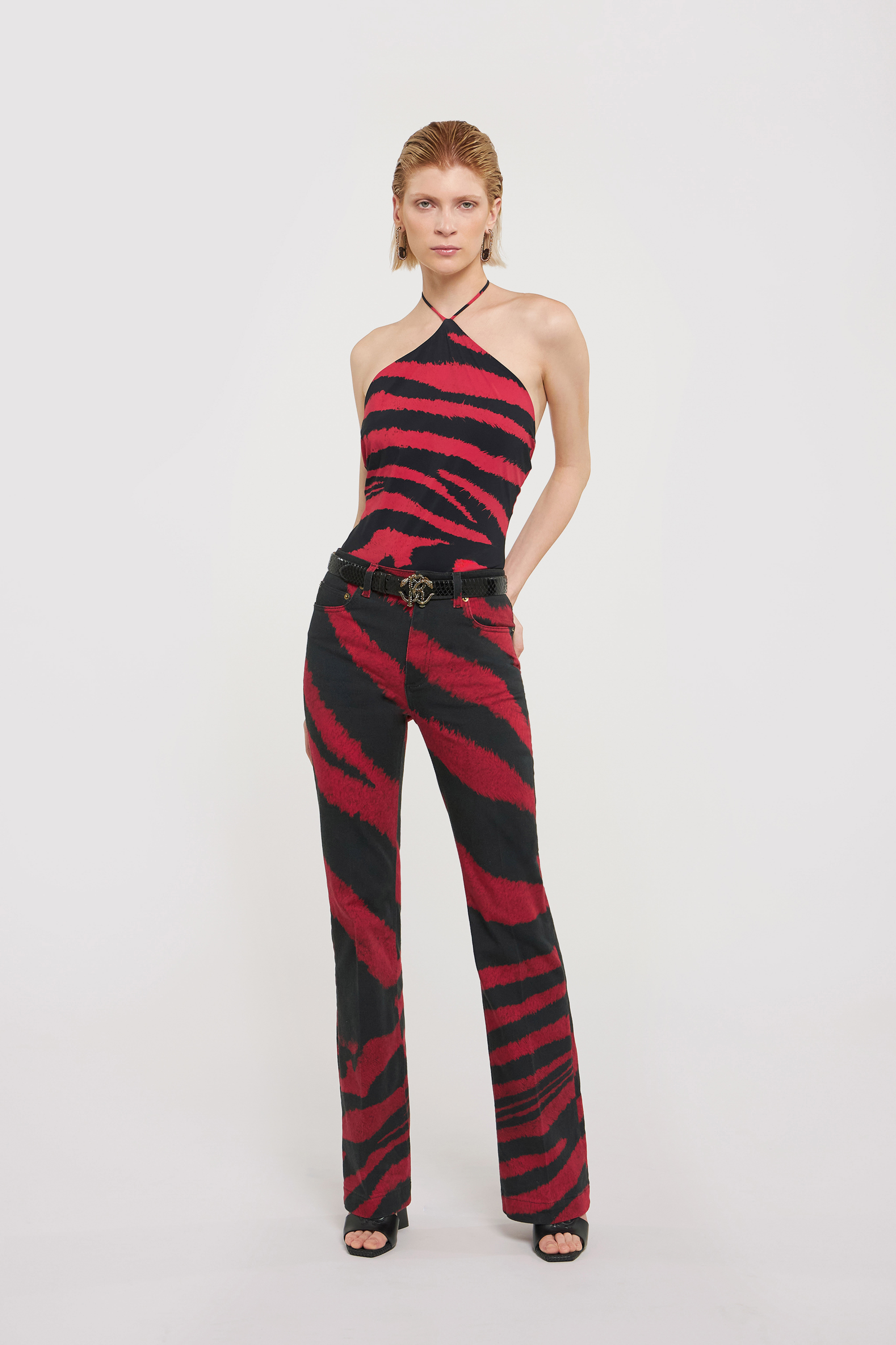 RC Jean bootcut à imprimé Zebra Tribute Rouge UWJ221-DAP26