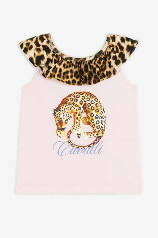 JU Jaguar-Print Logo Top Pink OJT670-ISA2J
