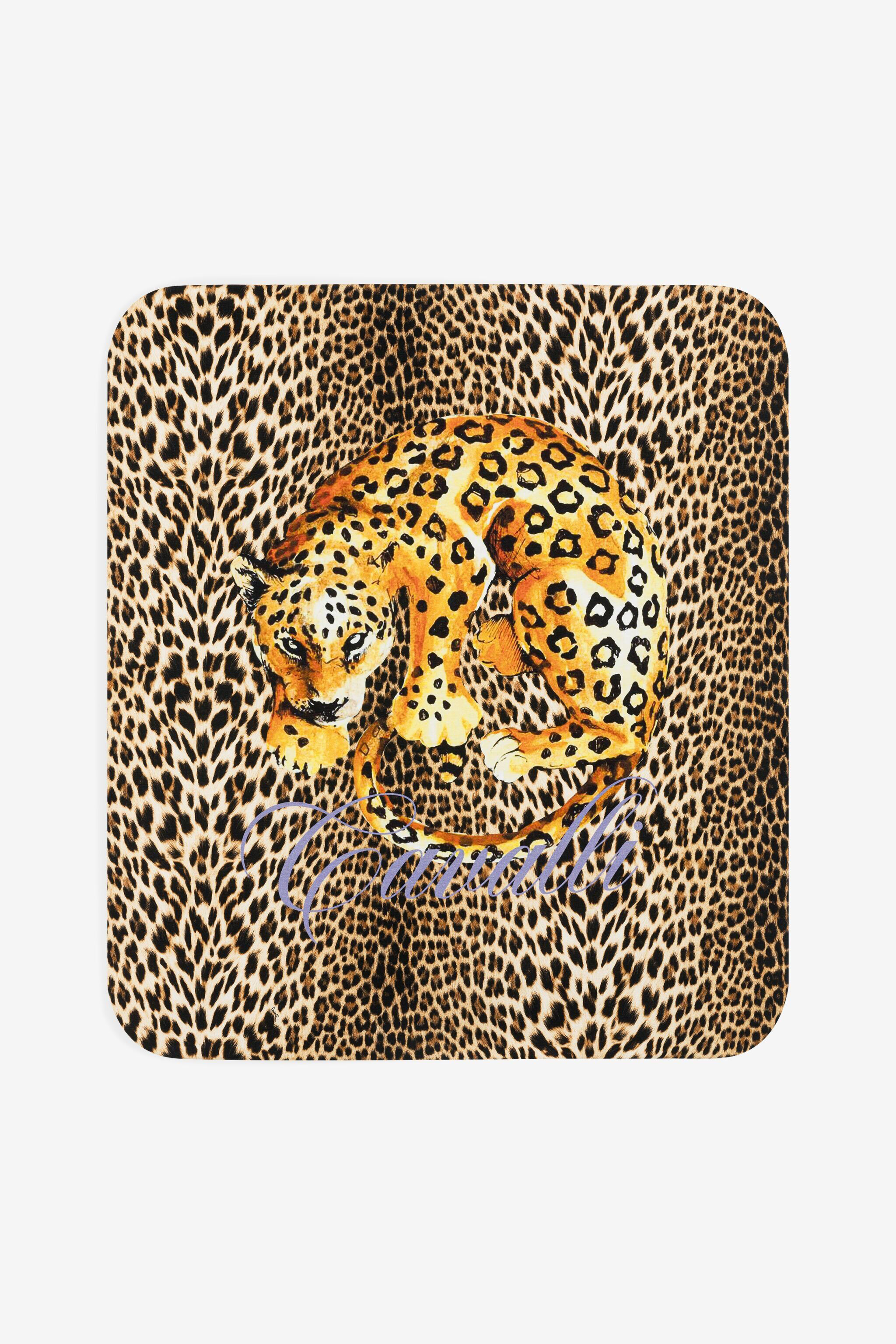 JU Leopard And Flower-Print Baby Blanket Light brown OJT805-ISA2J