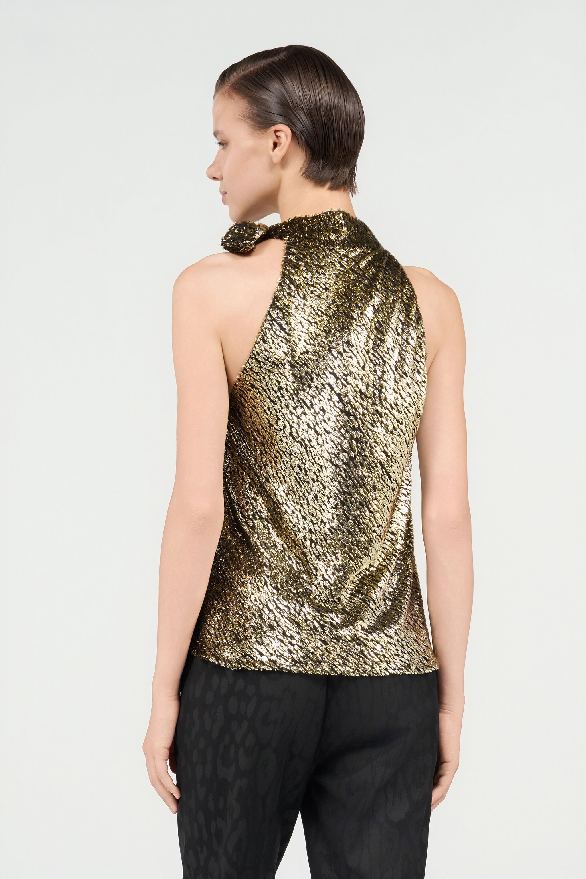 RC Fil Coupé Top With Leopard Motif LIGHT GOLD WKT611-FT060