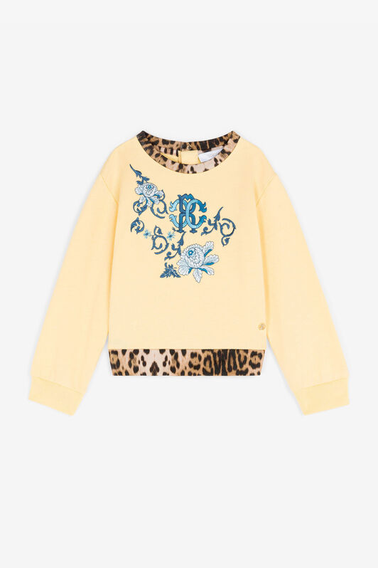 JU RC Monogram Cotton Sweatshirt Yellow RJT900-CF050