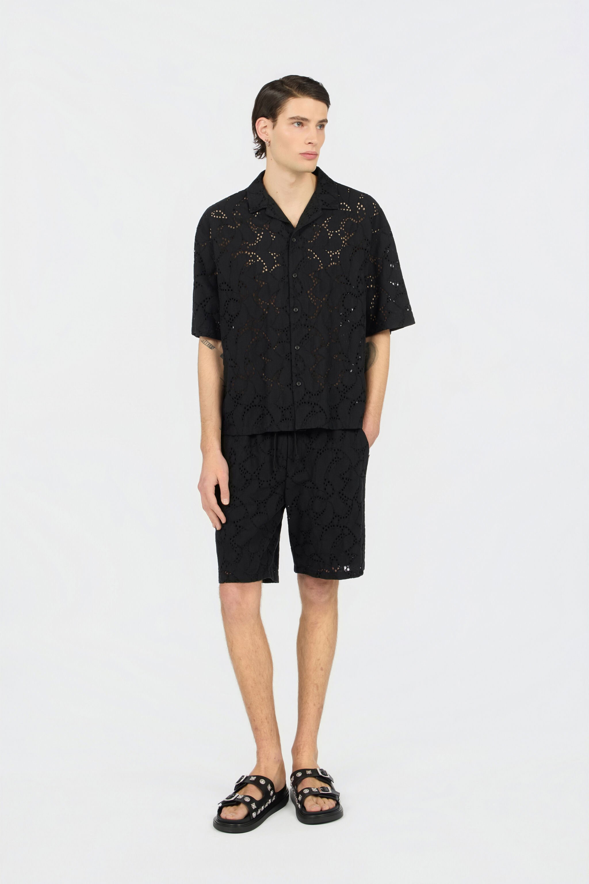 JC Black Trousers Bermuda BLACK WFT021-WF048