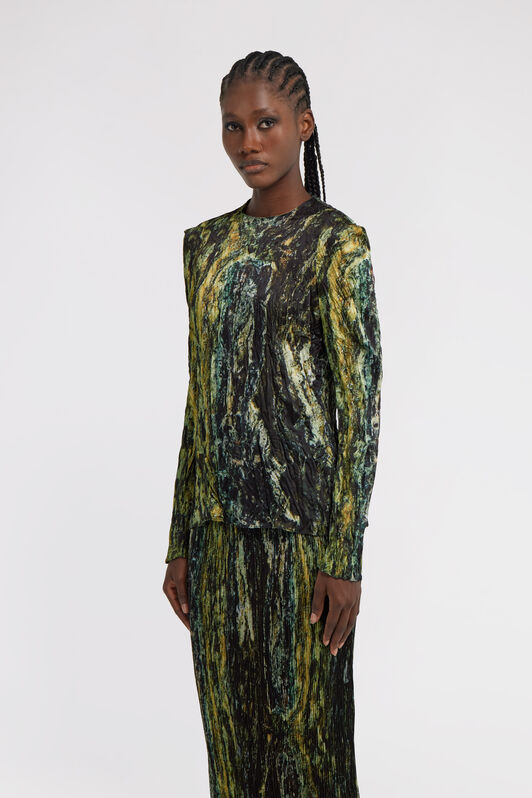 RC Marble Print Top Dark green TWT600-7NN20
