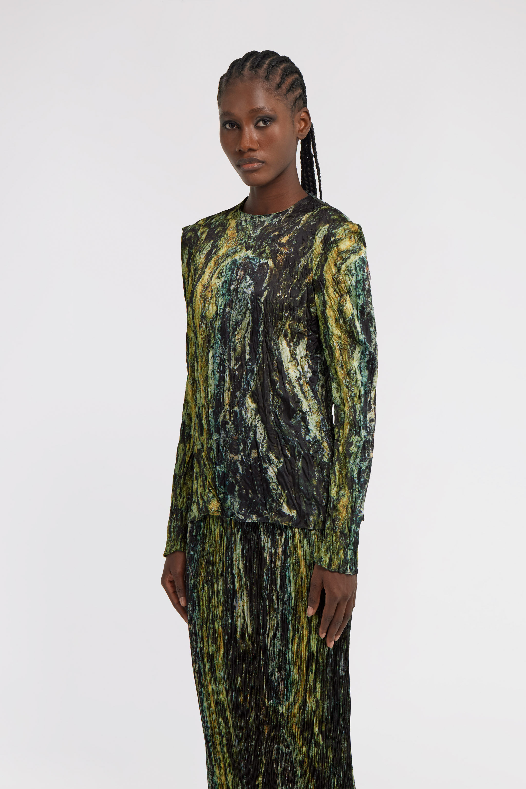 RC Marble Print Top Dark green TWT600-7NN20