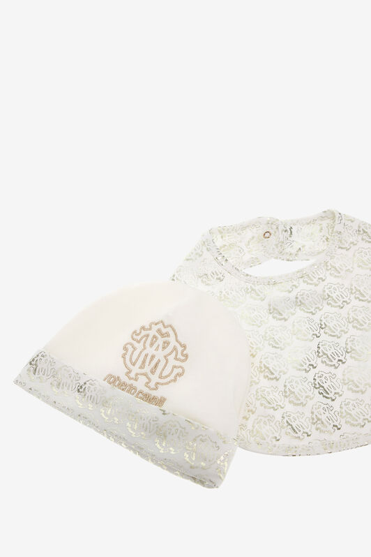 JU Set With Shimmering RC Monogram Platinum Gold SJT842-JD001