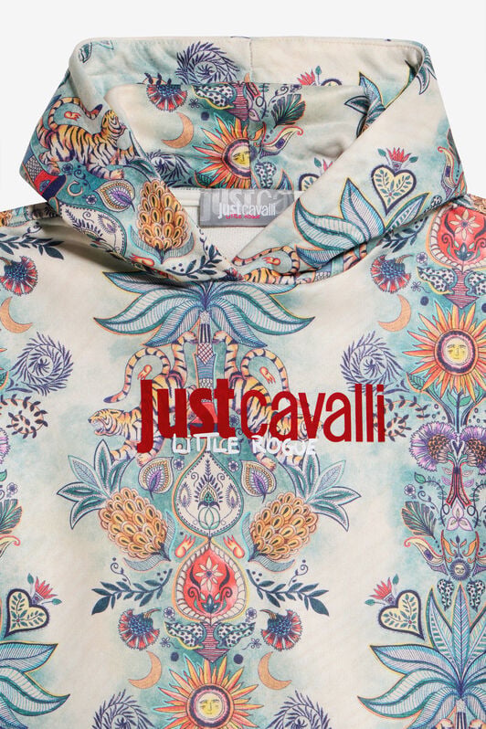JC Kapuzenpullover Mit Tropical-Garden-Print TROPICAL GARDEN WFT68W-2O003