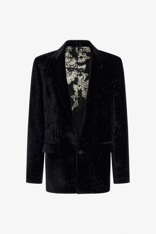 RC Blazer con estampado de Broccato Negro TRT410-VL102
