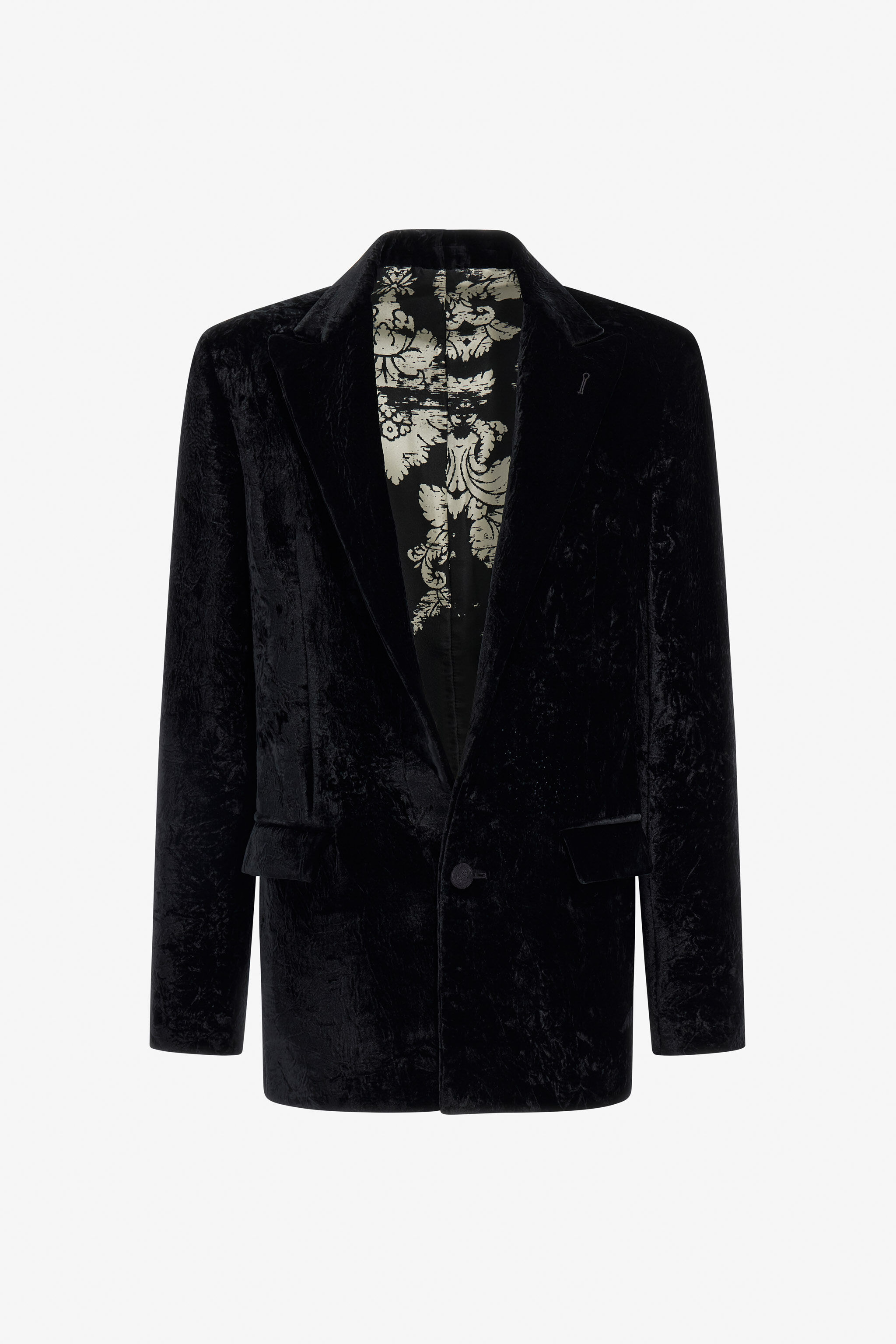 RC Blazer con estampado de Broccato Negro TRT410-VL102