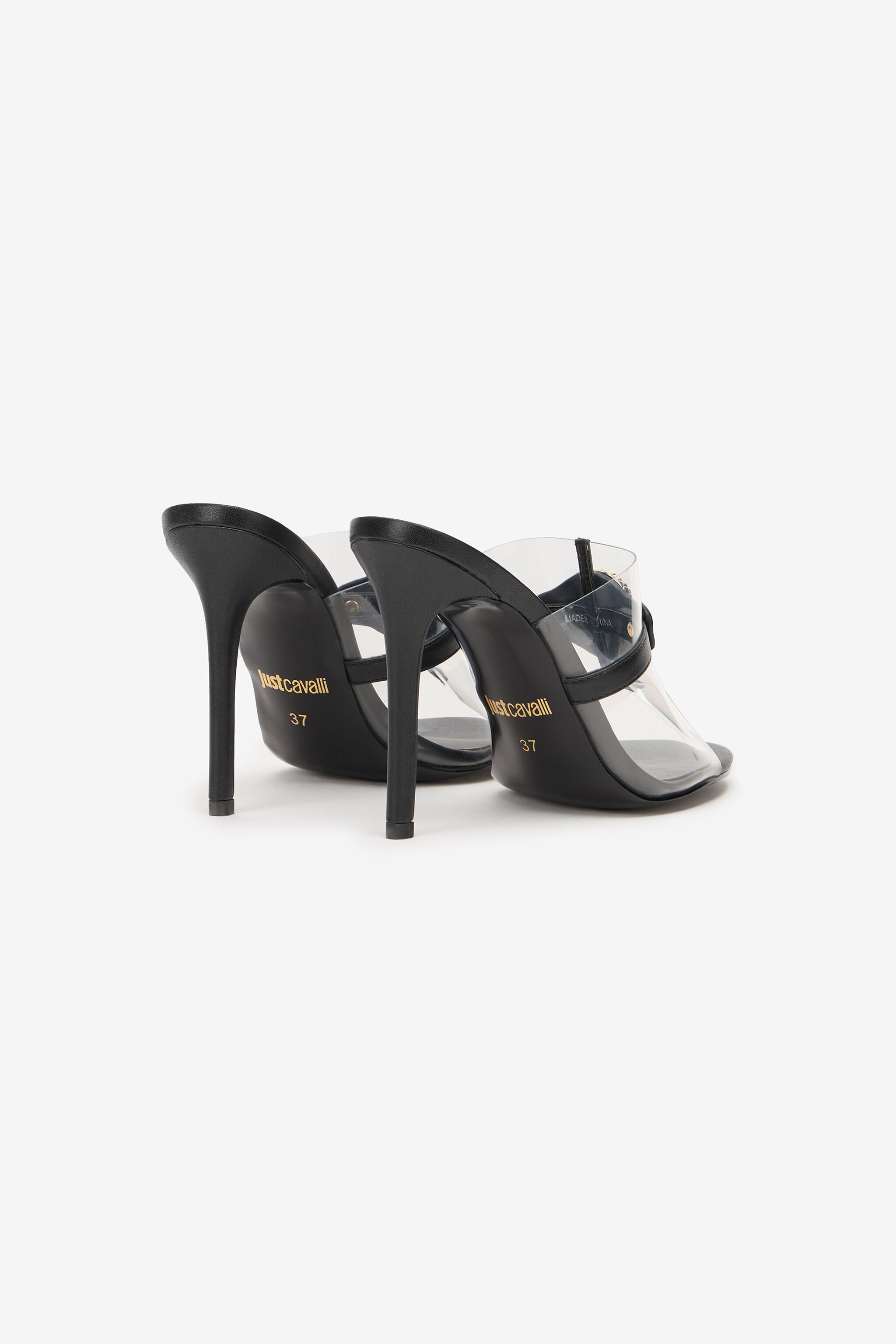 JC Sandali Con Tomaia Trasparente Nero UFS061-UF383