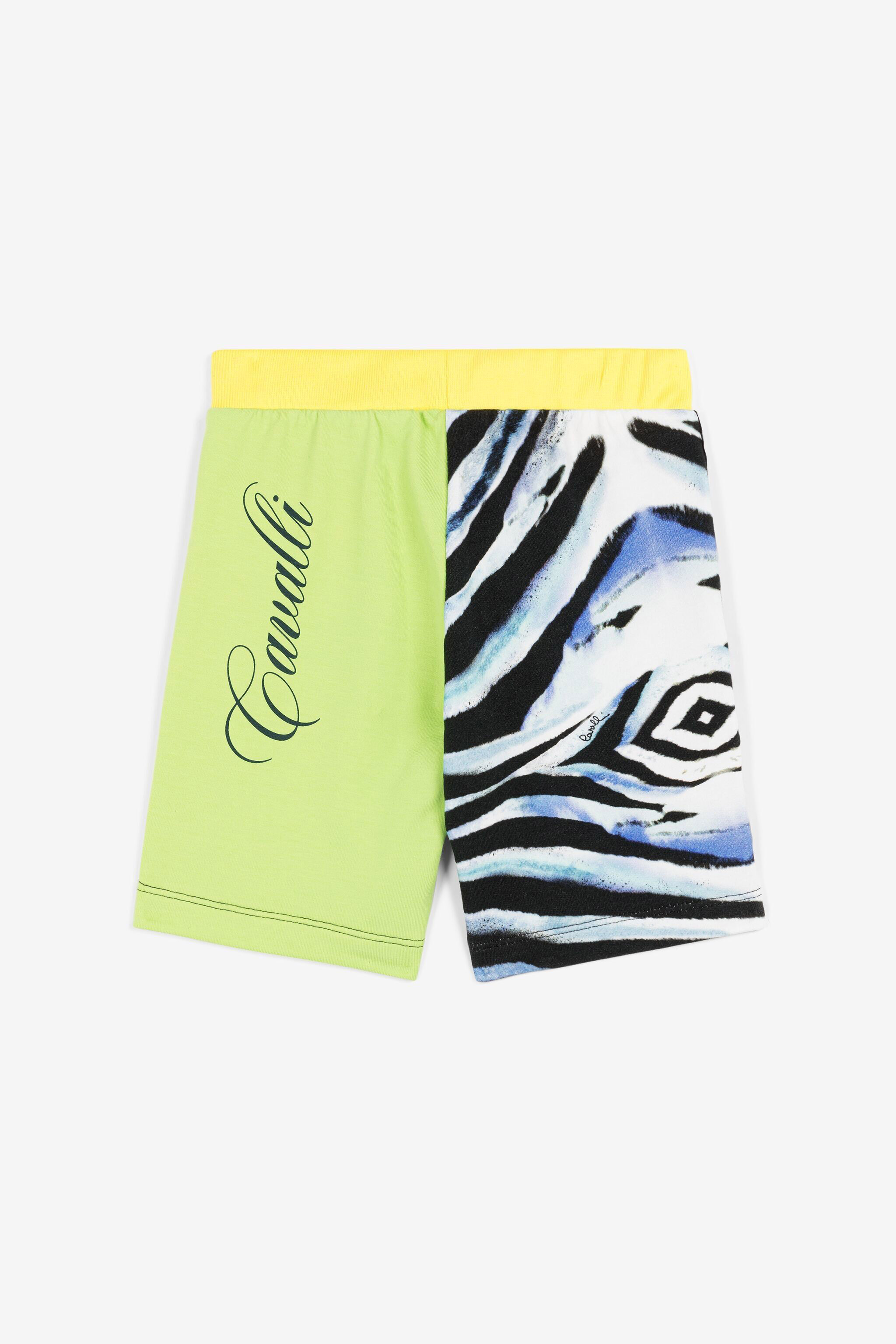JU Shorts mit abstraktem Print Grün/Blau OJT286-ISA2J