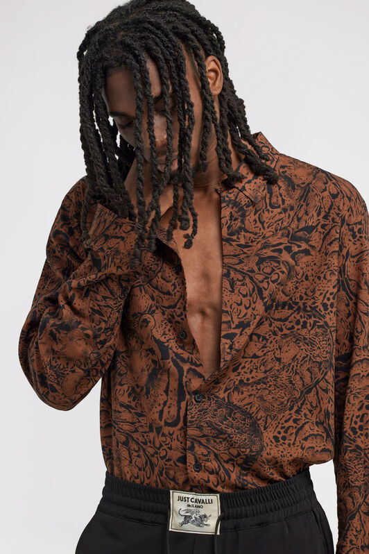 JC Just Cavalli Shirt Marron TFM009-TF080