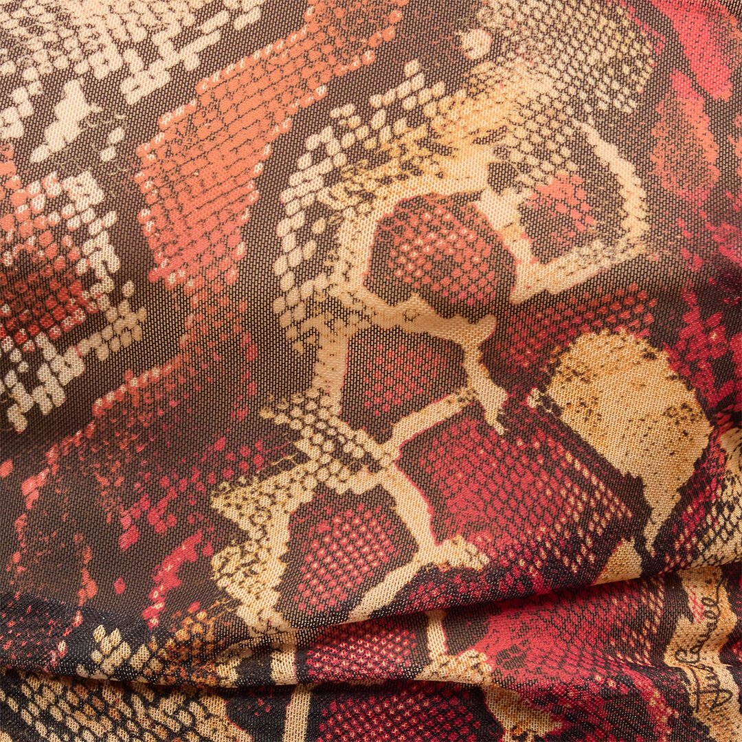 JC Pull À Imprimé Python Rouge UFT158-UF224
