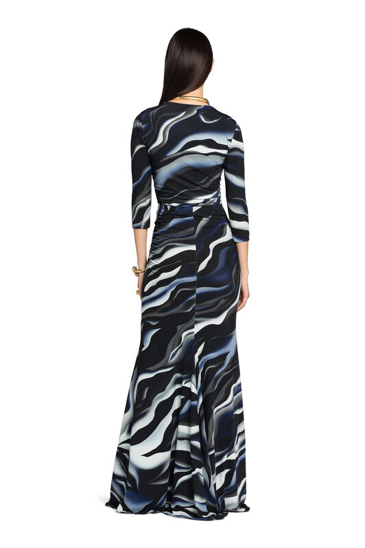 RC Sistine Chapel-Print Maxi Dress BLACK/BLUE JWT168-LNT52