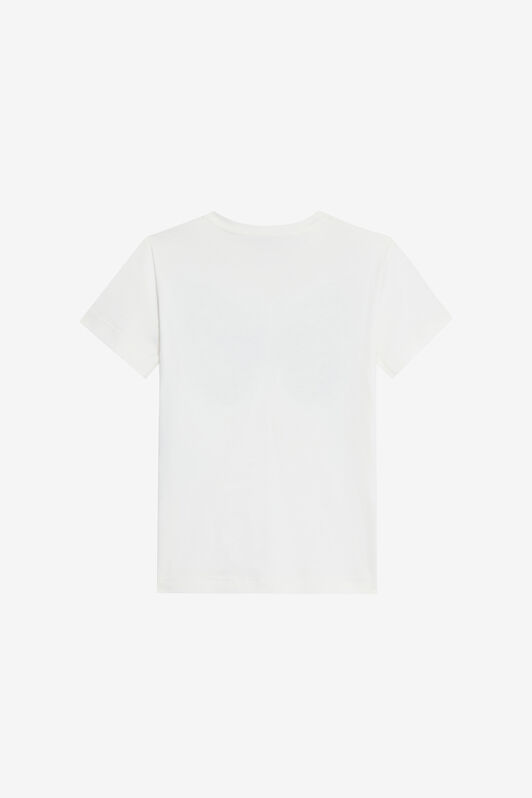 JU Milk White T-Shirt with Butterfly Print MILKY WHITE VJT62E-JD001