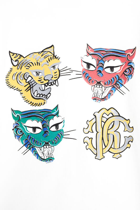 JU T-Shirt mit Laughing Tigers Print JU T-Shirt mit Laughing Tigers Print MILKY WHITE JJT60A-JV025