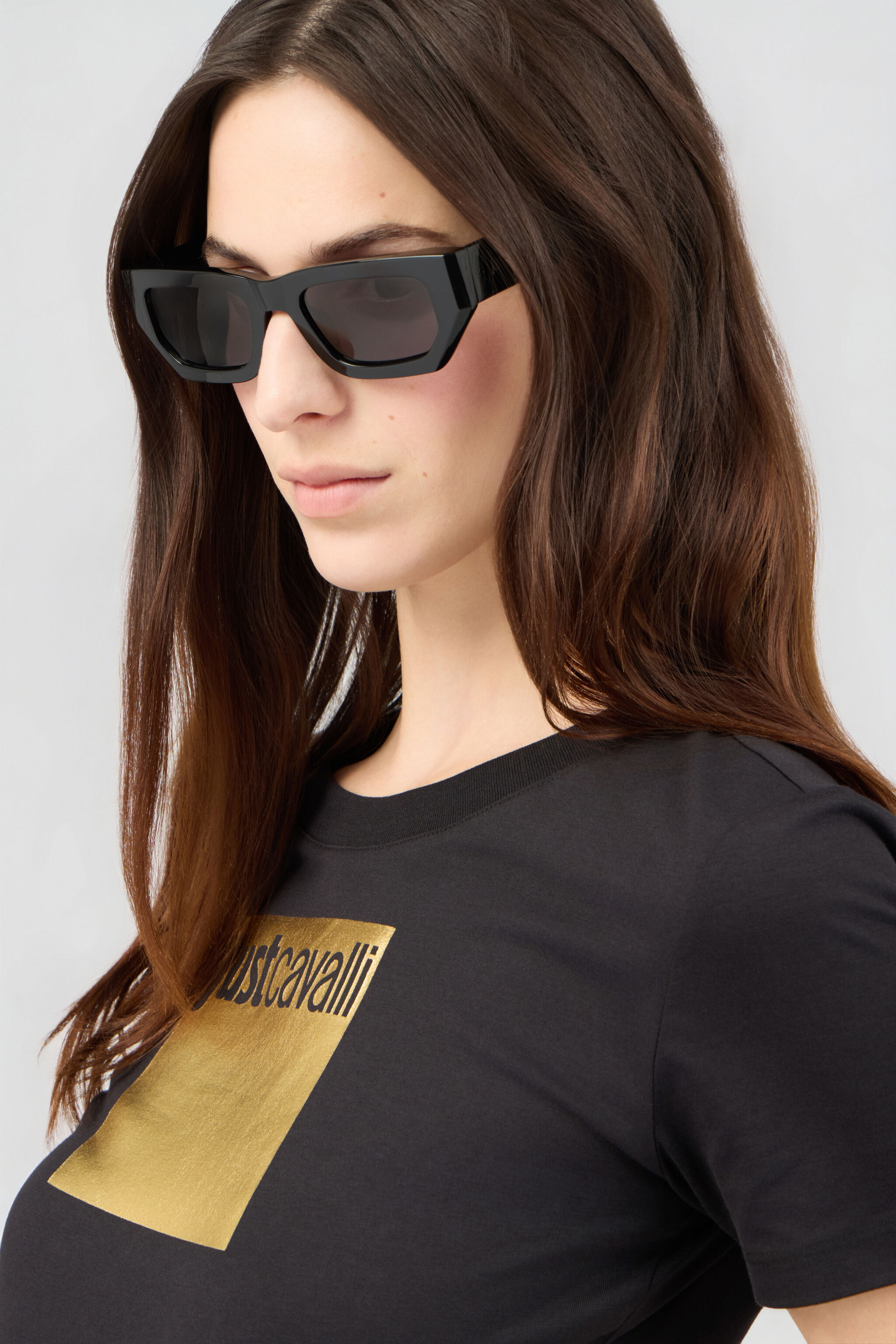 JC Occhiale dal frontale rettangolare JC Occhiale dal frontale rettangolare SHINY BLACK VALD18-ID258