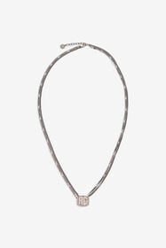 ${brand} Collier Avec Double Chaîne Et Monogramme RC ${colorDescription} ${masterID}