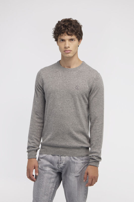 RC Wool sweater with Monogram Mirror Snake Grau NOM01A-MI014