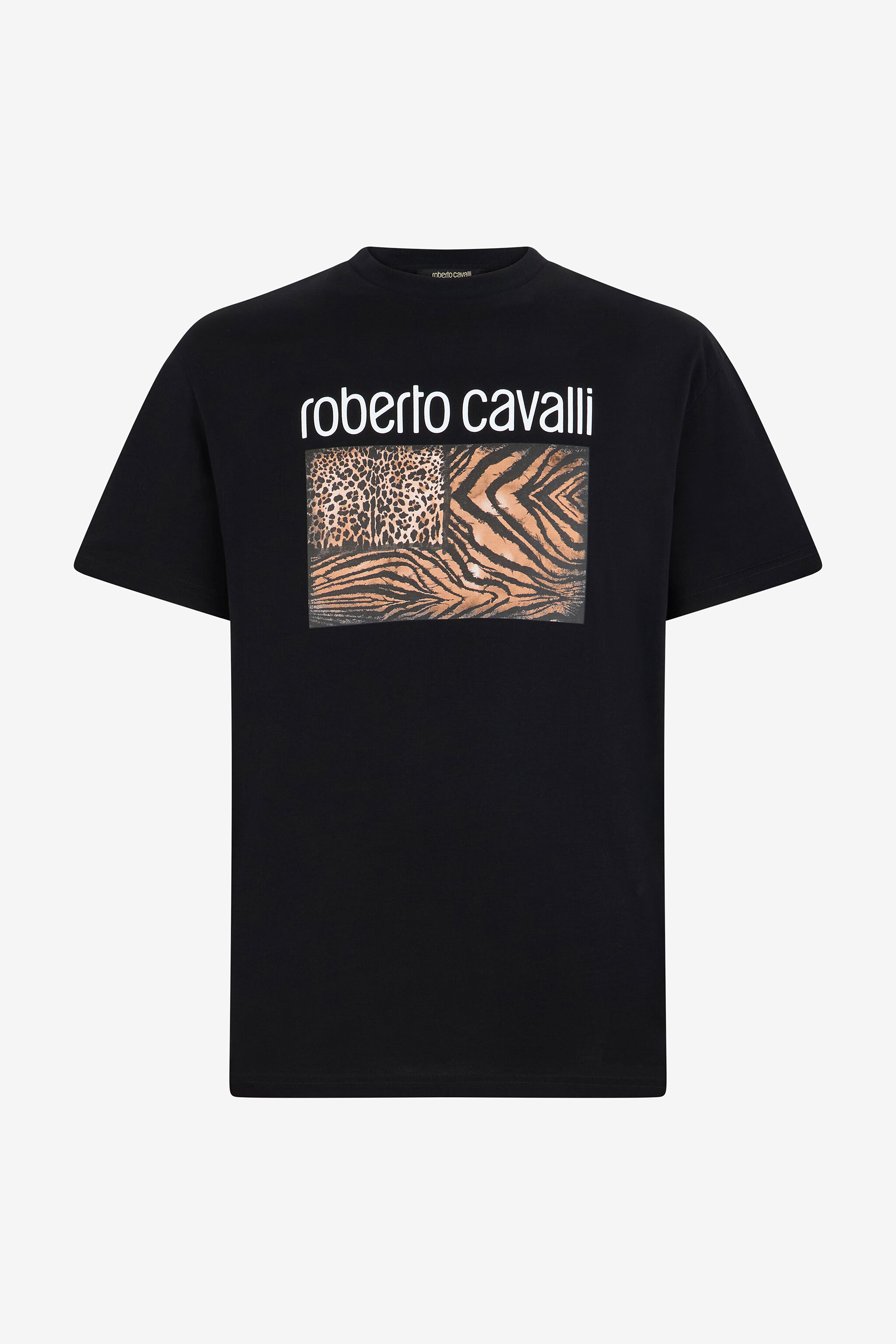RC T-Shirt Mit Animalierprint Und Logo Schwarz OOT60G-JD060