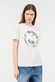 JC T-Shirt With JC Monogram WHITE UFT131-UF185