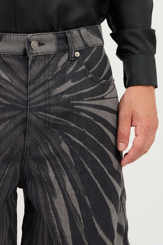 RC Ray Of Gold Print Bermuda Shorts GREY BLACK VRJ261-VTS01