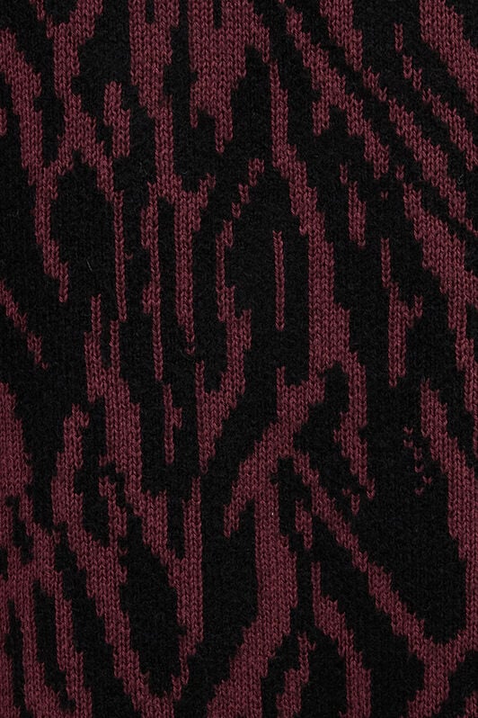 RC Cardigan In Misto Lana Stampa Animalier RED/BLACK ROM90F-MSS30