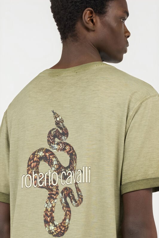 RC Green T-Shirt with Back Snake Print RC Green T-Shirt with Back Snake Print MILITARY GREEN SOT60B-JD005