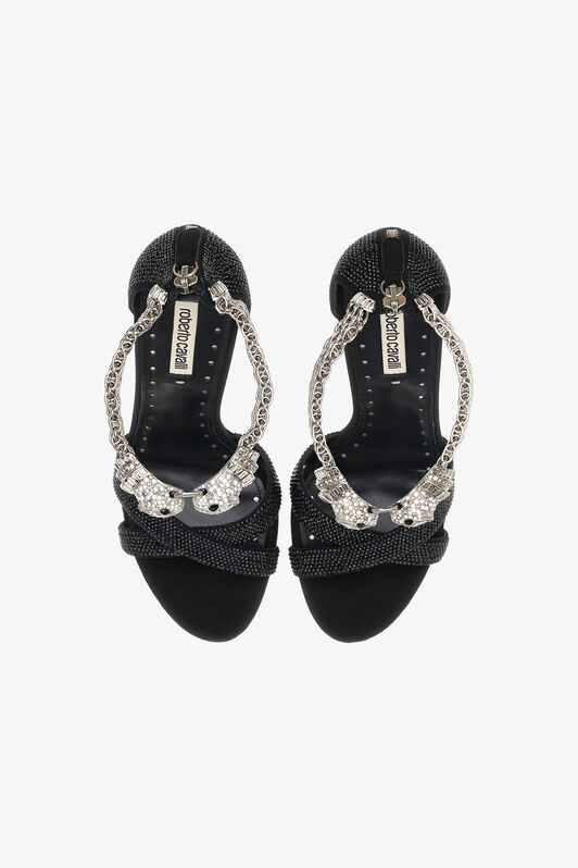 RC Panther-head high-heel sandals RC Panther-head high-heel sandals Schwarz OQS032-PCS01