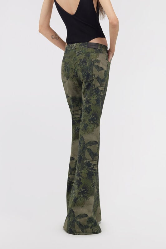 RC Hawaii Green printed Jeans RC Hawaii Green printed Jeans Dark green SKJ205-DAI84