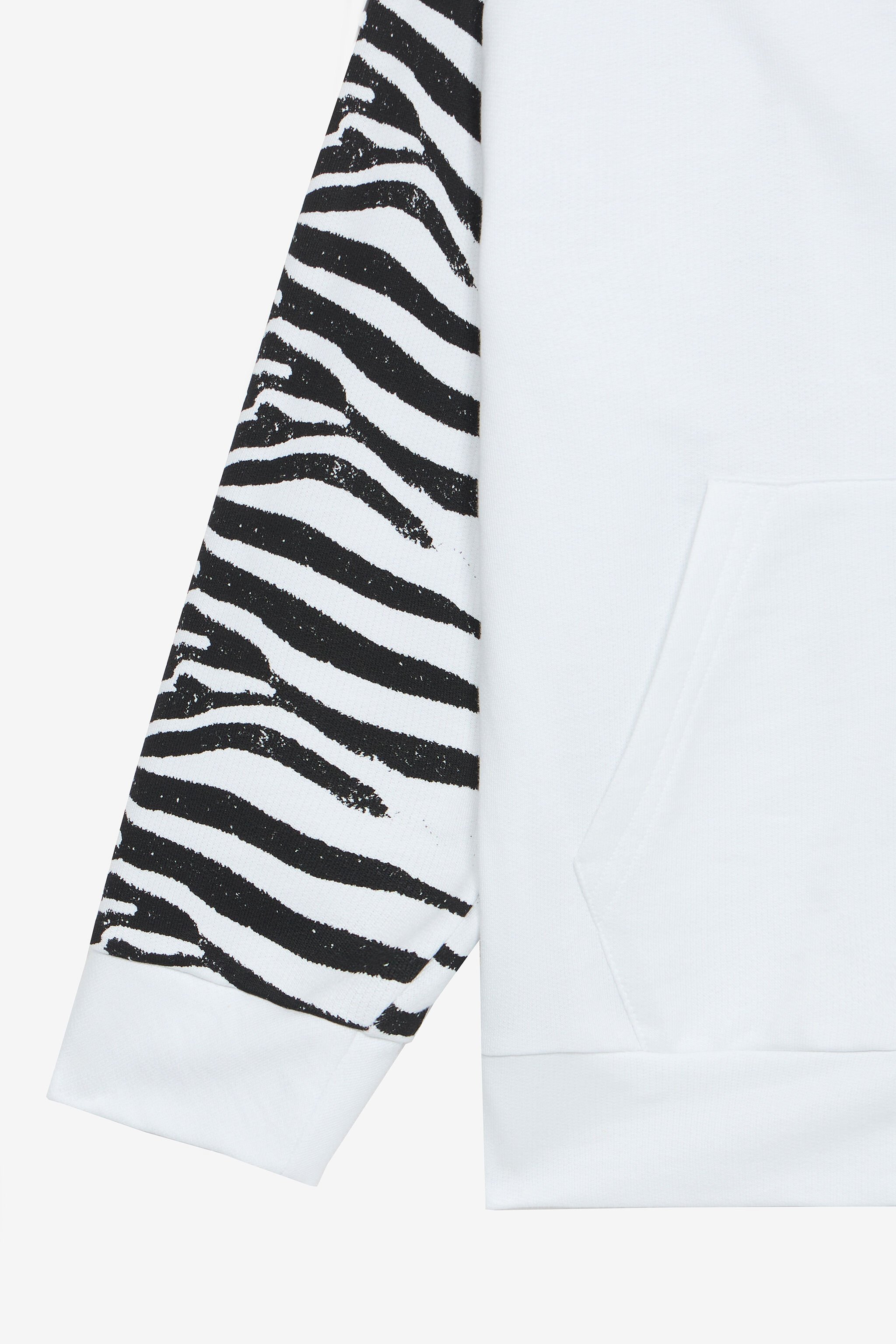 JU Sweatshirt Mit Zebraprint Und Logo Weiß UJT68B-CF050